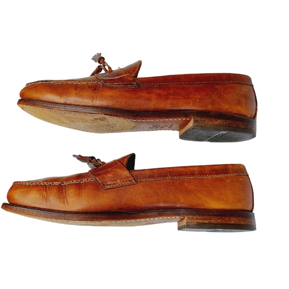 G H Bass Weejuns Men's Tasseled Loafers Brown Leather Shoe Sz 13 D Made in USA - Picture 13 of 16